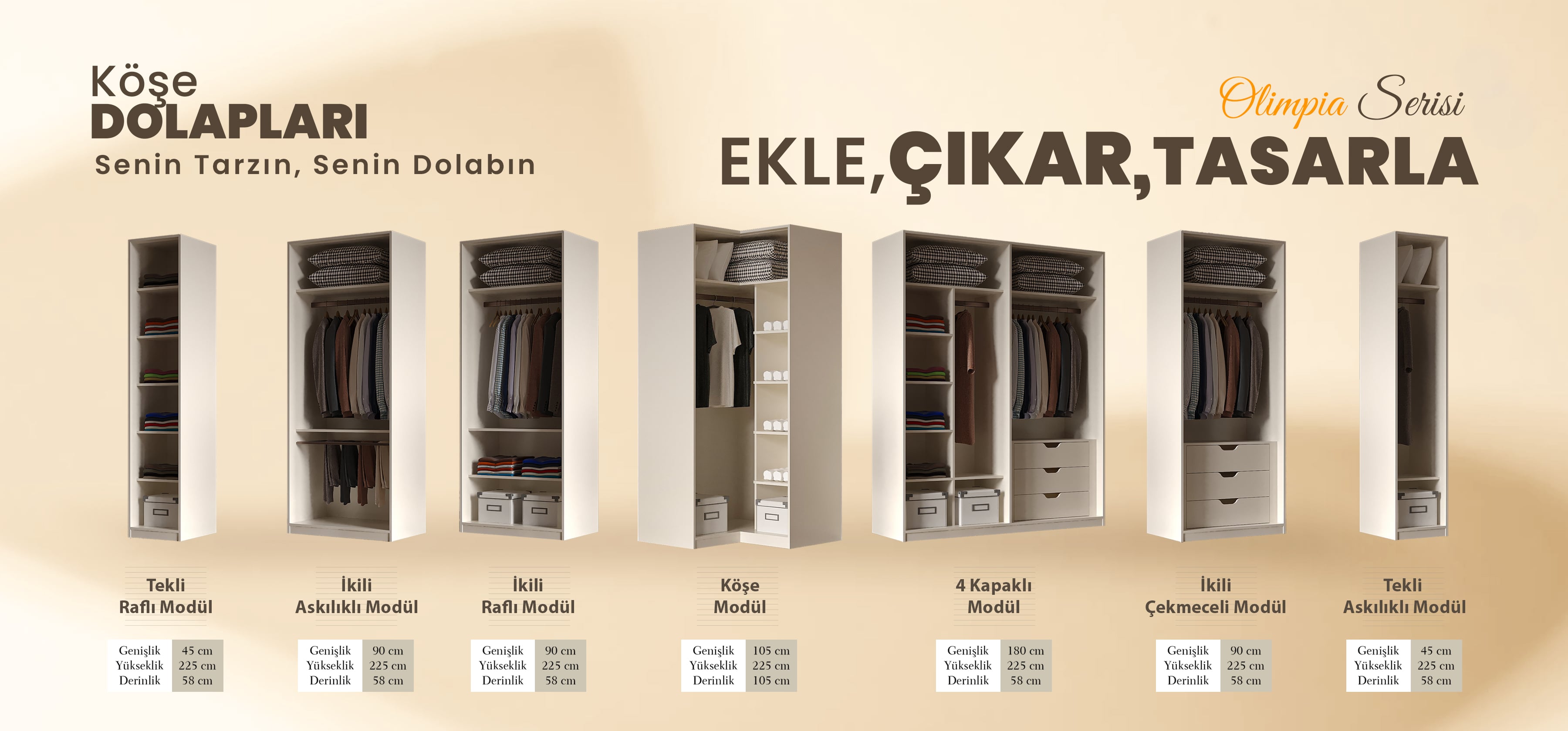 Standart dolap ölçüleri
